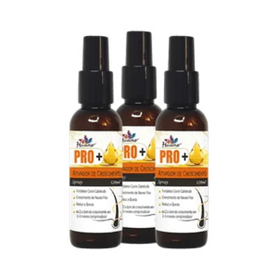 3 potes do Ativador de Crescimento PRO+